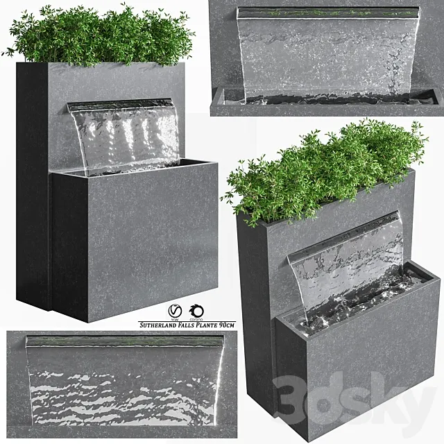 Sutherland Falls Plante 90cm 3DModel