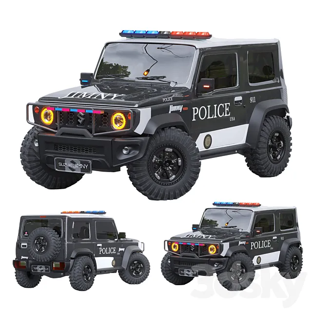 SUZUKI JIMNY POLICE CAR 3D Model
