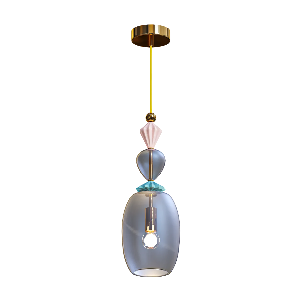Svetilnikoff – Pendant lamp Odeon 4855  – 1B 3D Model