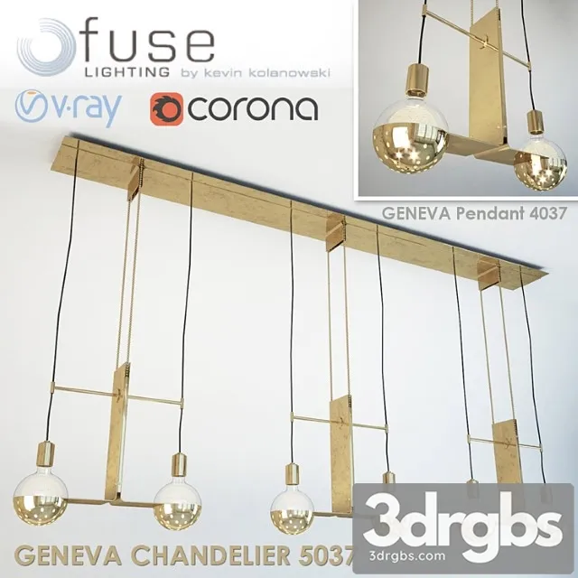 Svietil Niki Geneva Chandelier I Pendant By Fuse Lighting 3D Model Download