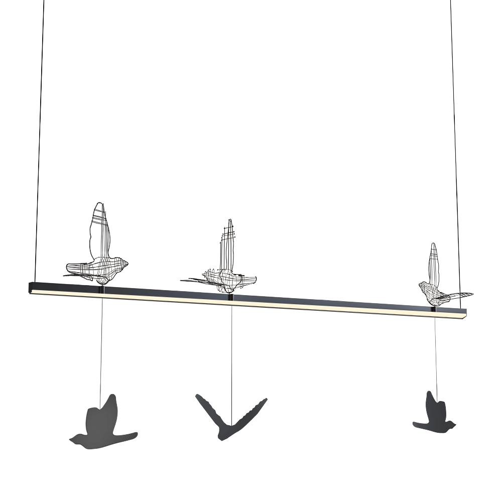 SVITANOK – Pendant lamp Flight shadows linear 3D Model