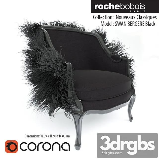 Swan bergere by roche bobois 3D Model Download Swan bergere by roche bobois 3D Model Download