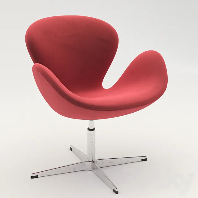 Swan chair by Fritz Hansen 3D Model Swan chair by Fritz Hansen 3D Model