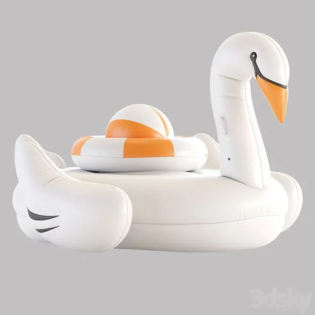 Swan Pool Float 3D Model