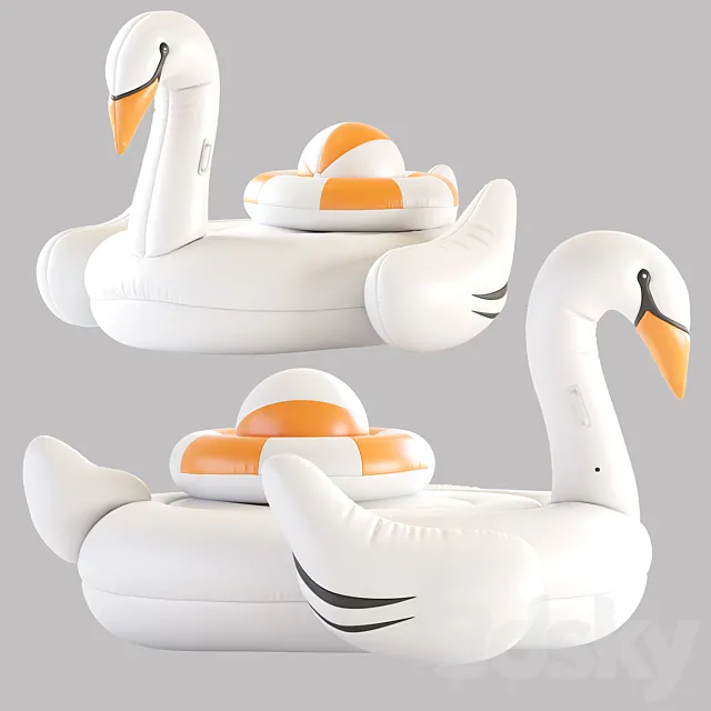 Swan Pool Float 3D Model Swan Pool Float 3D Model
