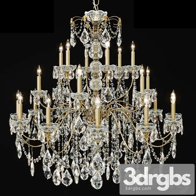 Swarovski schonbek 1718-23 chandelier 3D Model Download