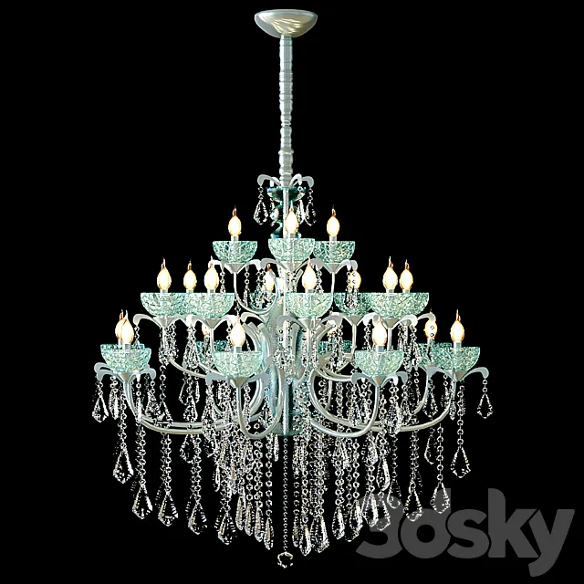 Swarovski Strass Crystal Chandelier 3D Model Swarovski Strass Crystal Chandelier 3D Model