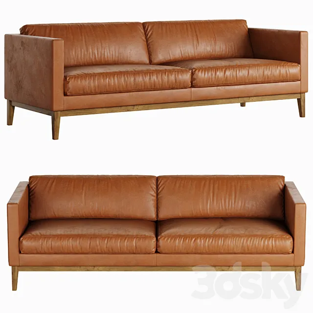 Swedese Madison Leather Sofa 3D Model