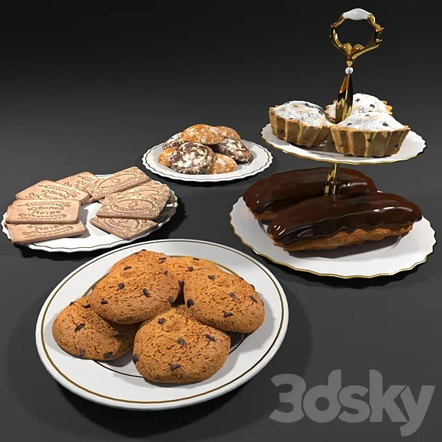 Sweets (set of baking) 3DModel Sweets (set of baking) 3DModel