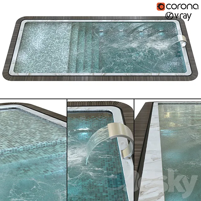 Swimming Pool 018 3D Model Swimming Pool 018 3D Model