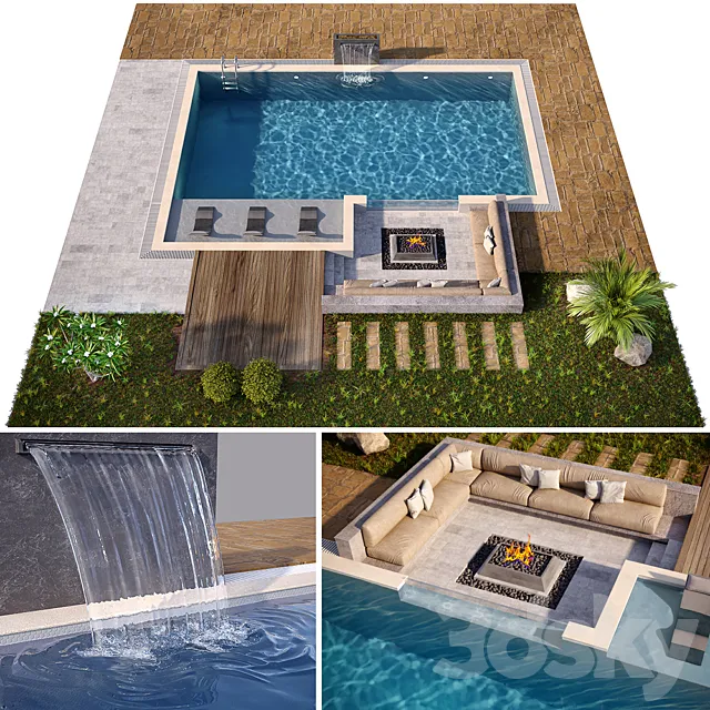 Swimming pool 2 3D Model Swimming pool 2 3D Model