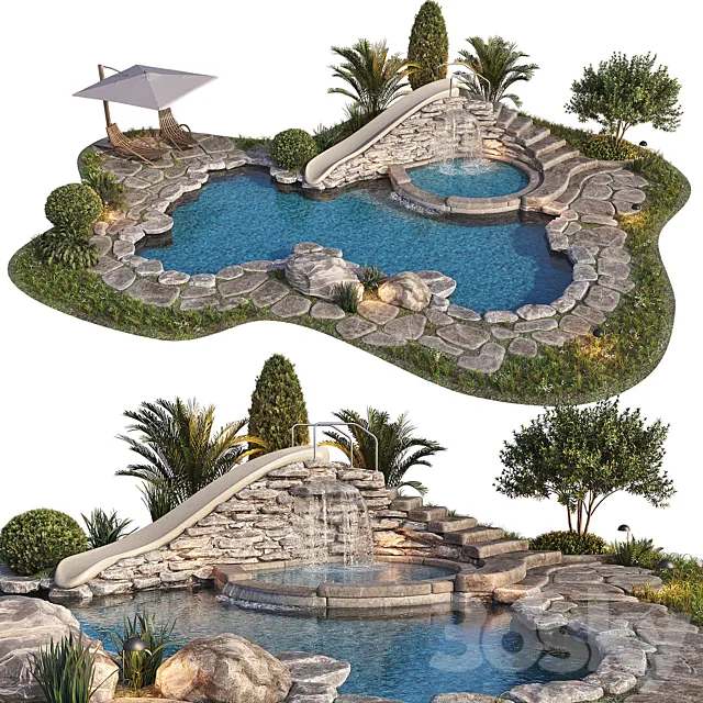 Swimming pool 7 3D Model