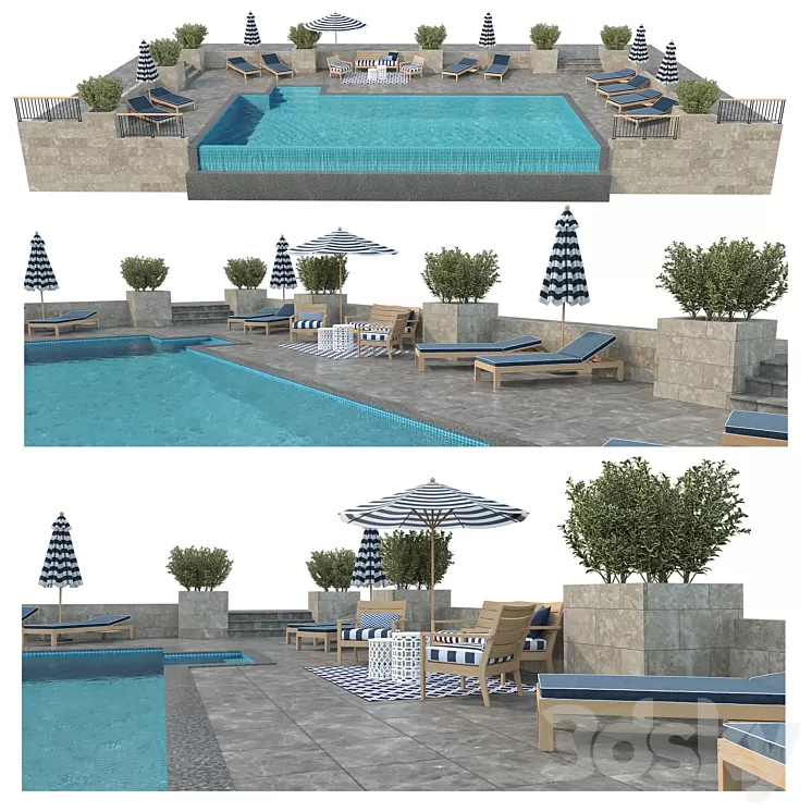 Swimming Pool # 7 3D Model Swimming Pool # 7 3D Model