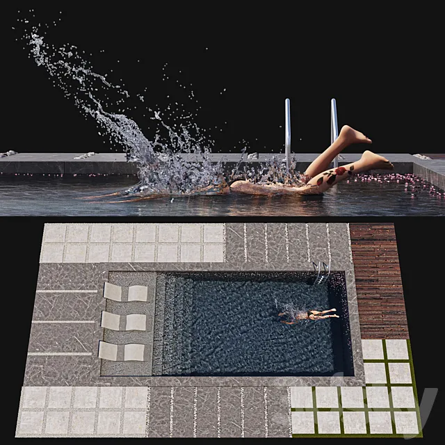 Swimming pool diving 3DModel