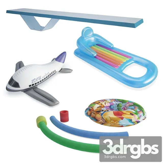 Swimming Pool Toys 3D Model Download