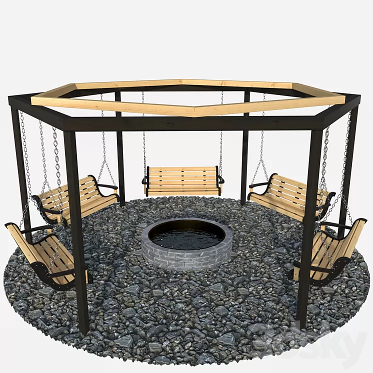 Swing around the well 3D Model Swing around the well 3D Model