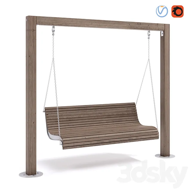 Swing bench 3D Model Swing bench 3D Model