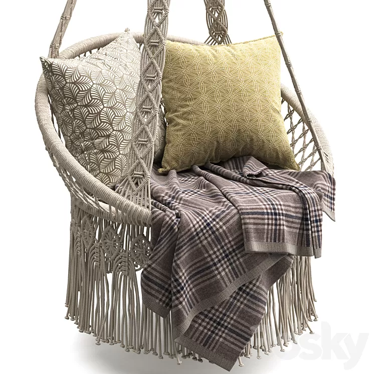 Swing Chair Creme Brulee 3D Model Free Download