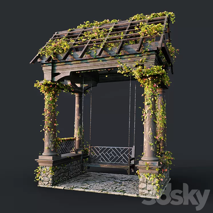 Swing for the garden 3D Model Swing for the garden 3D Model