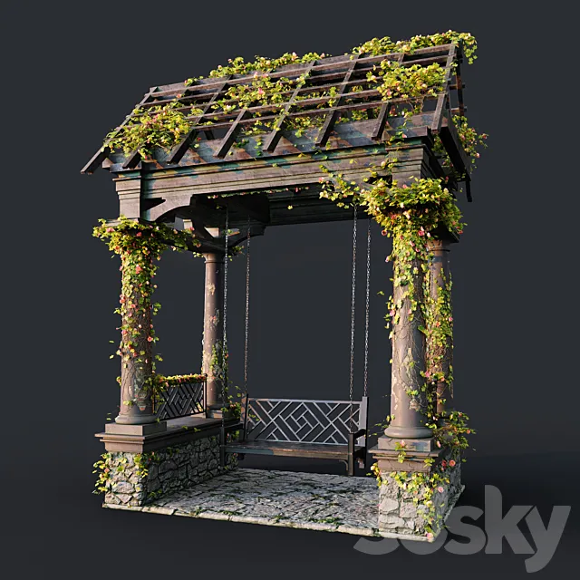 Swing for the garden 3DModel