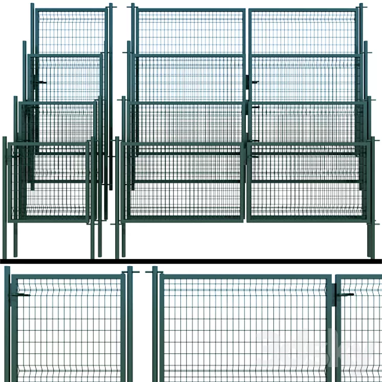 Swing gates wicket 3D Model Swing gates wicket 3D Model
