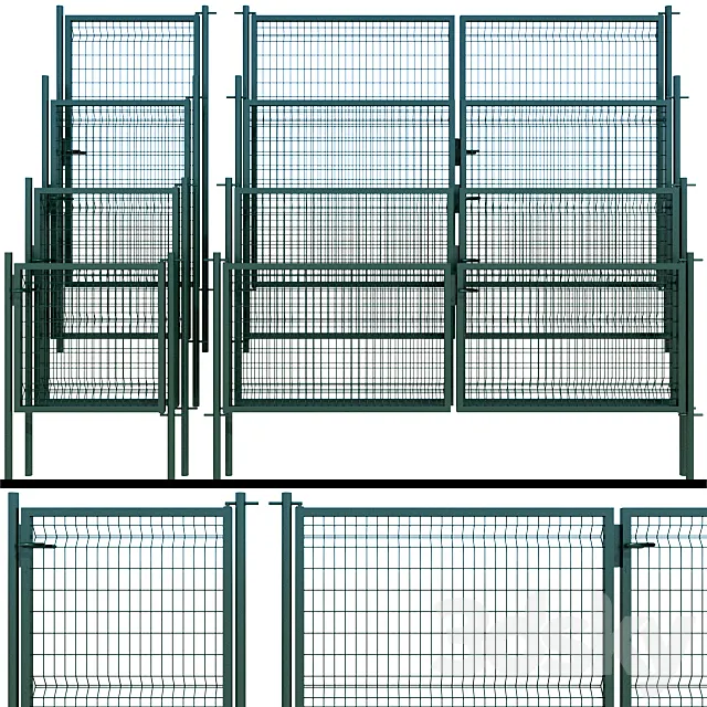Swing gates. wicket 3DModel Swing gates. wicket 3DModel