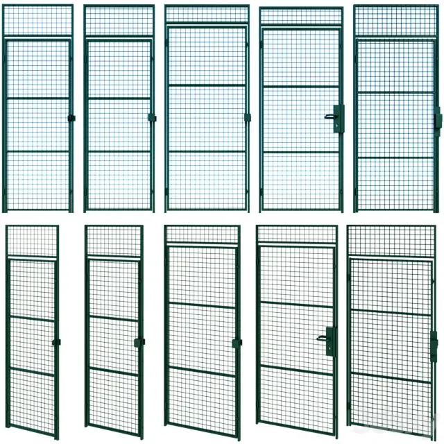 Swing metal metal door 3D Model