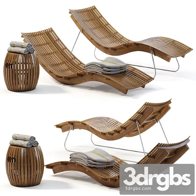 Swing teak stacking chaise longue Swing teak stacking chaise longue