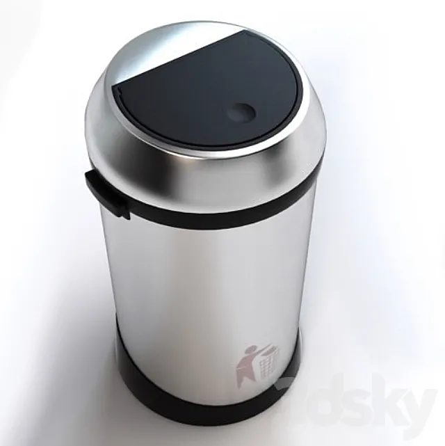Swing Top Trash Can 3D Model