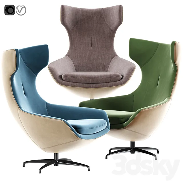 Swivel Armchair 03 3DModel