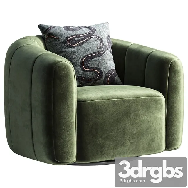 Swivel armchair CB2 Fitz 3D Model Download Swivel armchair CB2 Fitz 3D Model Download