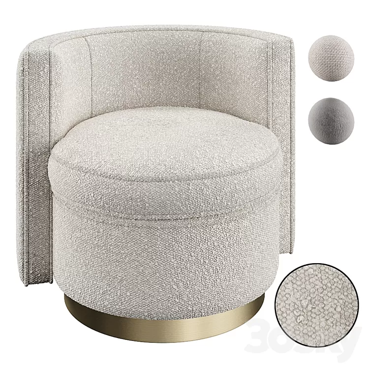 Swivel Chair Amanda 3D Model Free Download