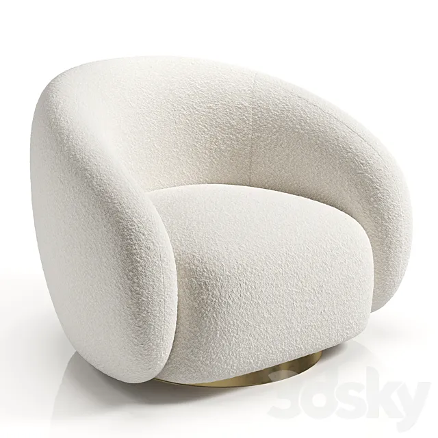 Swivel Chair Brice by Eichholtz 3D Model