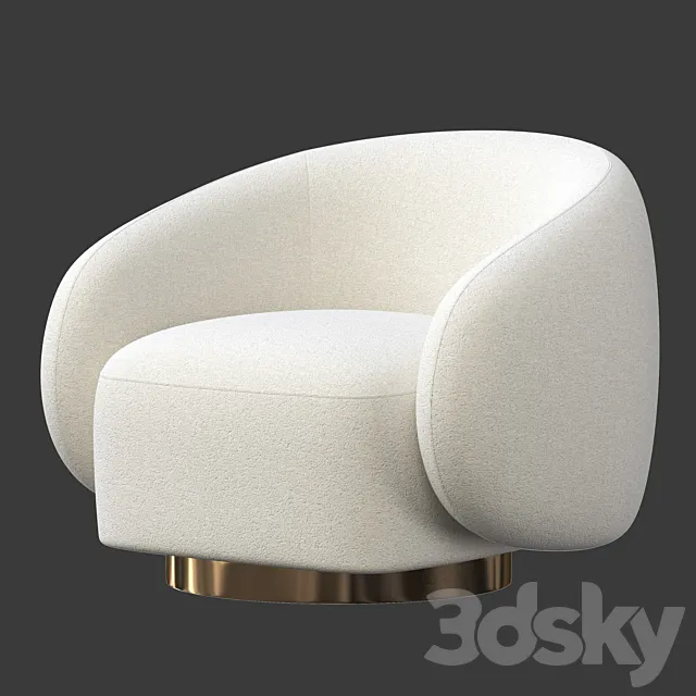 Swivel Chair Brice by Eichholtz 3D Model