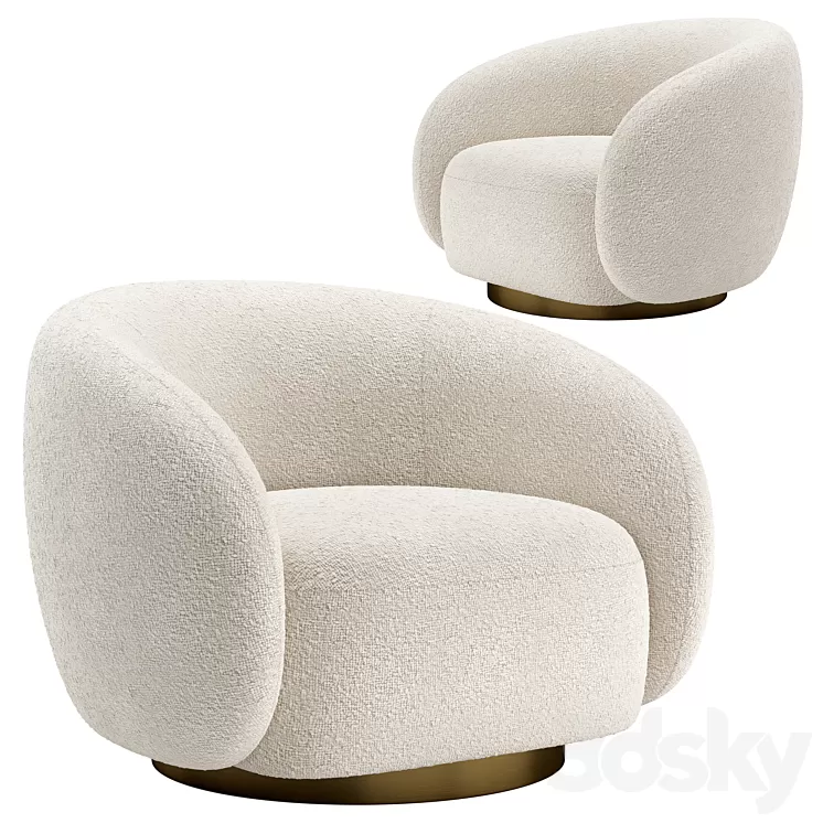 Swivel Chair Brice / Eichholtz 3D Model Swivel Chair Brice / Eichholtz 3D Model