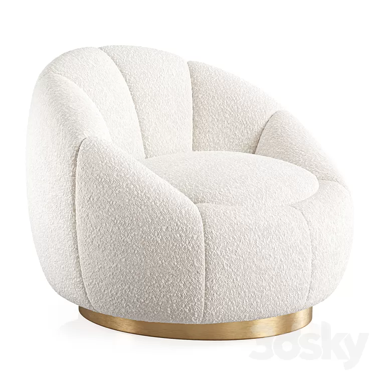 Swivel Chair Inger by Eichholtz 3D Model Free Download