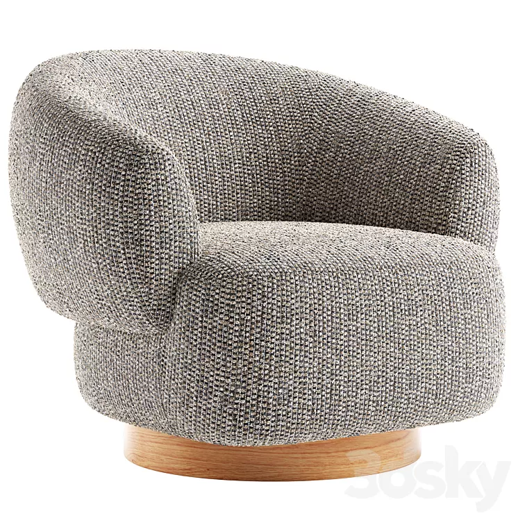Swivel Chair Merrick / Crate & Barrel 3D Model Swivel Chair Merrick / Crate & Barrel 3D Model