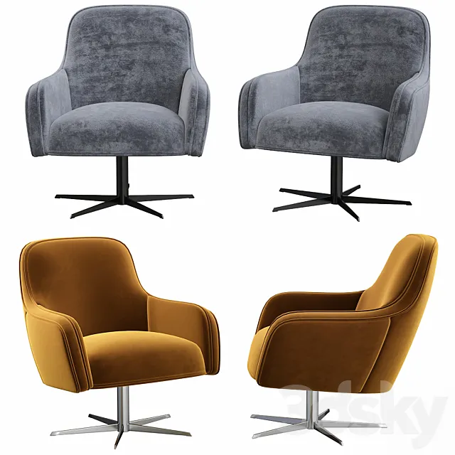 SWIVEL CHAIR SERENA – Eichholtz 3D Model