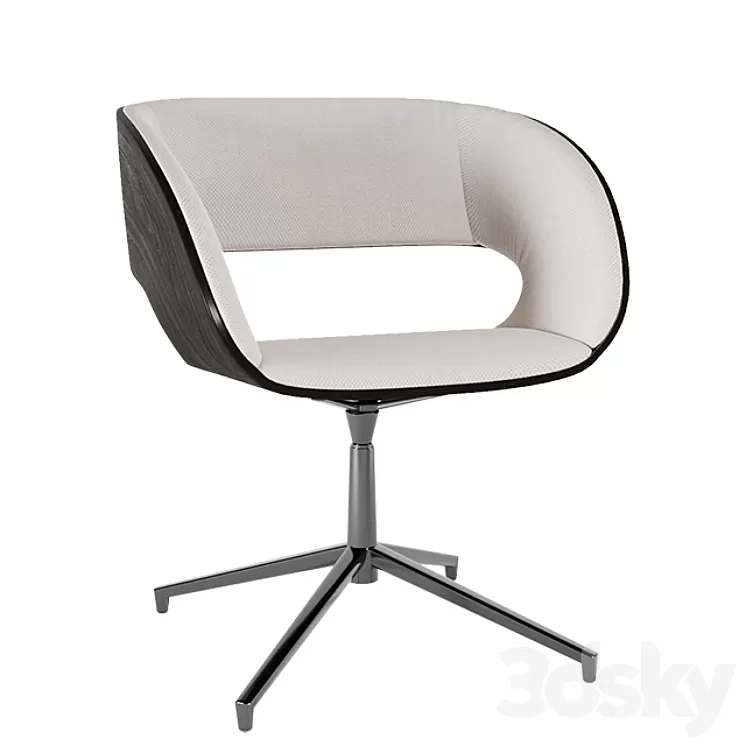 Swivel charlotte armchair 3D Model