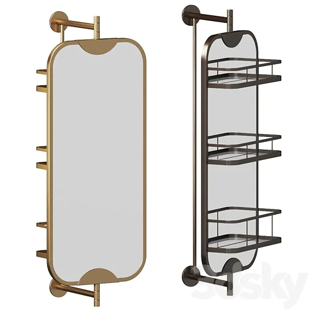 Swivel Vanity Mirror by West Elm 3D Model