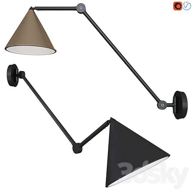 Swivel wall lamp Moke AM.PM 3D Model Swivel wall lamp Moke AM.PM 3D Model
