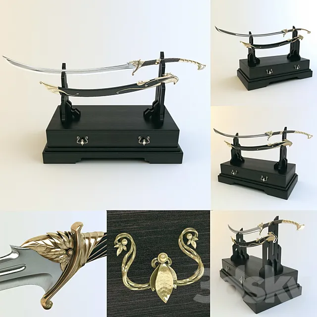 Sword on a stand 3D Model Sword on a stand 3D Model