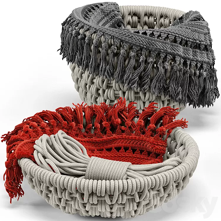 Sycamore Basket Set 3D Model