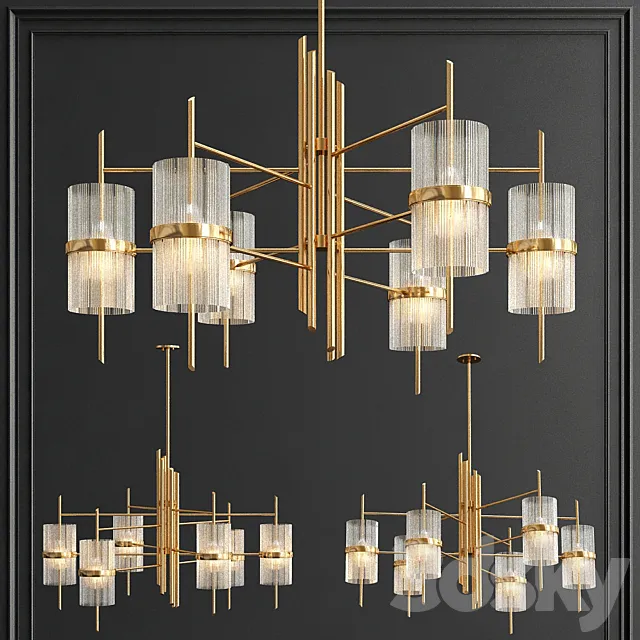 Symphony Linear Chandelier 3D Model