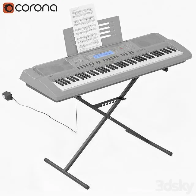 Synthesizer Casio WK-210 3D Model