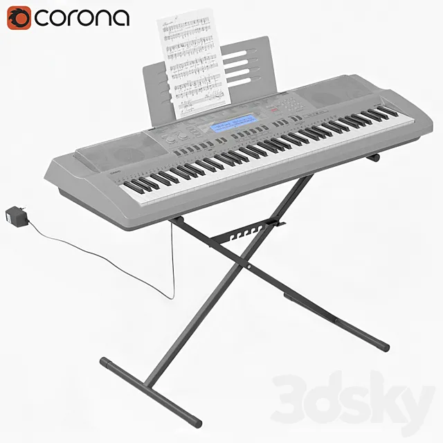 Synthesizer «Casio WK-210» 3D Model