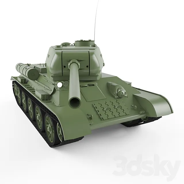 T-34-85 3D Model