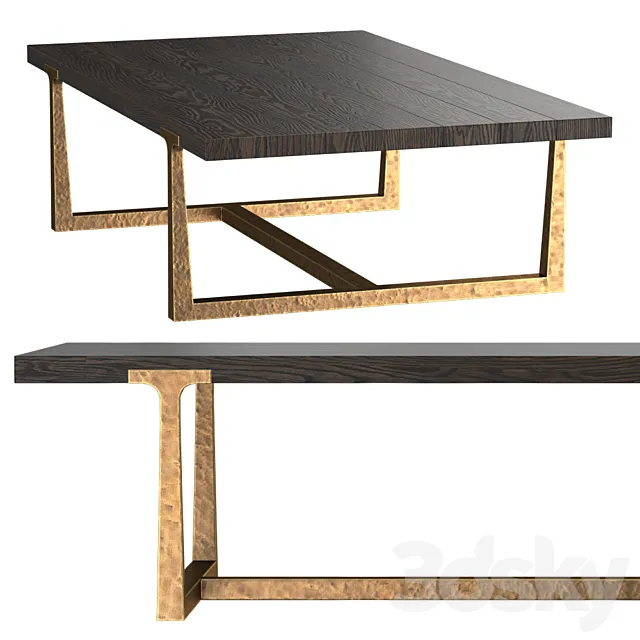T-BRACE RECTANGULAR COFFEE TABLE 3D Model