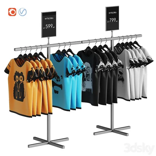 T-shirt stand 2 3D Model