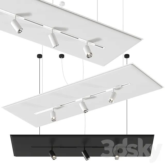 T system Track by Caimi Brevetti Pendant lamp 3DModel